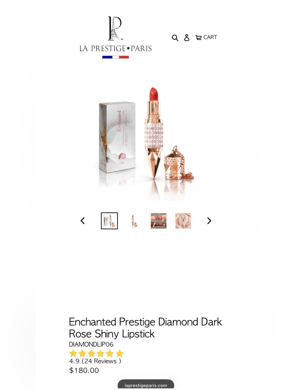 💎Enchanted Prestige Diamond Dark Rose Shiny Lipstick - Rose